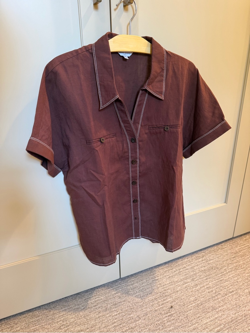 Petite Studio NYC Eris Cotton Shirt Chocolate